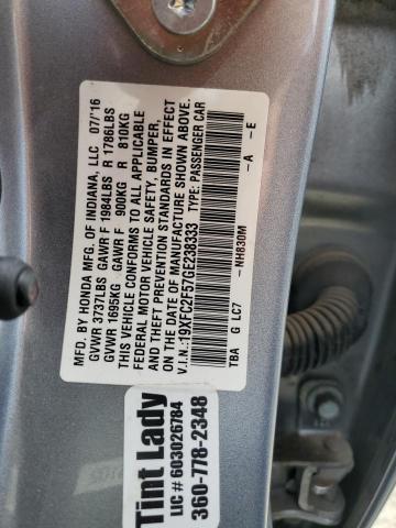 Photo 11 VIN: 19XFC2F57GE238333 - HONDA CIVIC LX 