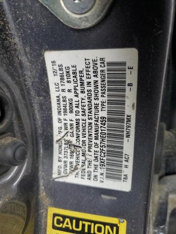 Photo 11 VIN: 19XFC2F57HE017459 - HONDA CIVIC 