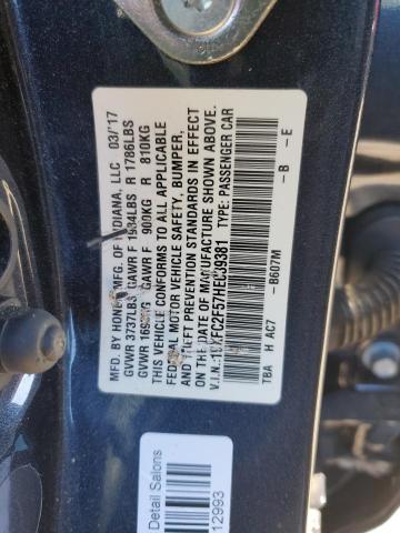 Photo 11 VIN: 19XFC2F57HE039381 - HONDA CIVIC LX 