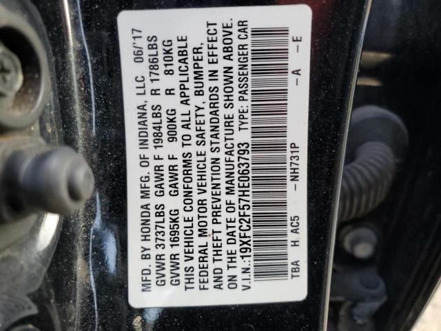 Photo 12 VIN: 19XFC2F57HE063793 - HONDA CIVIC 