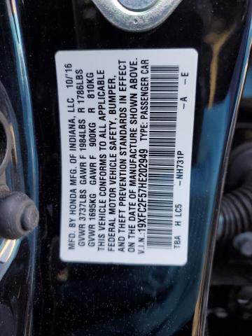 Photo 11 VIN: 19XFC2F57HE202949 - HONDA CIVIC 