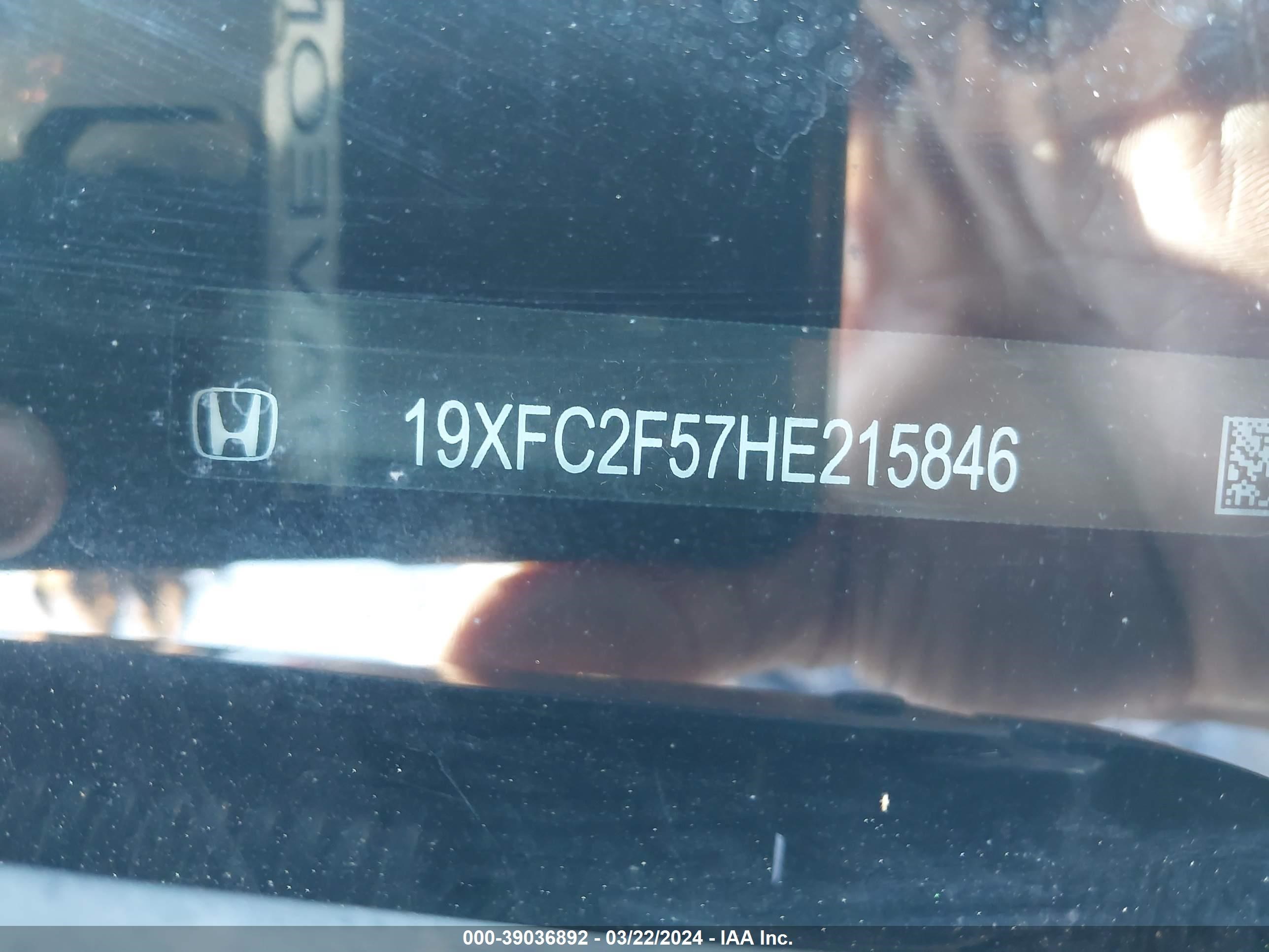 Photo 8 VIN: 19XFC2F57HE215846 - HONDA CIVIC 