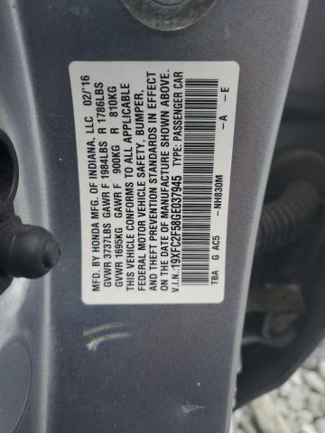 Photo 11 VIN: 19XFC2F58GE037945 - HONDA CIVIC 