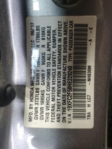 Photo 11 VIN: 19XFC2F58HE229240 - HONDA CIVIC LX 