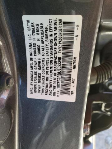 Photo 9 VIN: 19XFC2F58JE023390 - HONDA CIVIC LX 