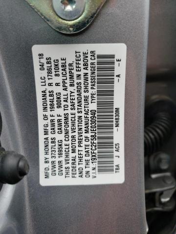 Photo 11 VIN: 19XFC2F58JE030940 - HONDA CIVIC LX 