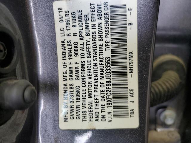 Photo 11 VIN: 19XFC2F58JE033563 - HONDA CIVIC 