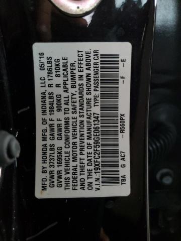 Photo 11 VIN: 19XFC2F59GE061347 - HONDA CIVIC LX 