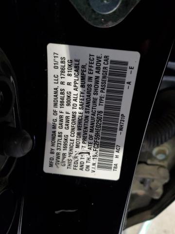 Photo 11 VIN: 19XFC2F59HE025076 - HONDA CIVIC LX 