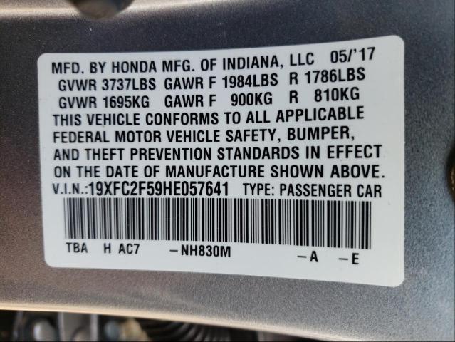 Photo 9 VIN: 19XFC2F59HE057641 - HONDA CIVIC LX 