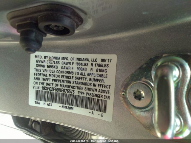 Photo 8 VIN: 19XFC2F59HE076576 - HONDA CIVIC SEDAN 