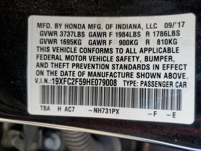 Photo 11 VIN: 19XFC2F59HE079008 - HONDA CIVIC LX 