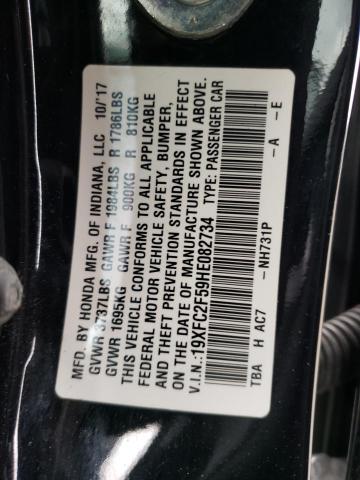 Photo 11 VIN: 19XFC2F59HE082734 - HONDA CIVIC 