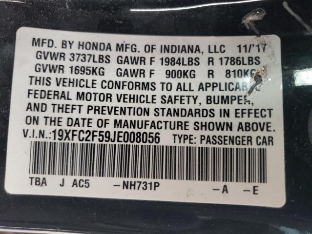 Photo 9 VIN: 19XFC2F59JE008056 - HONDA CIVIC LX 