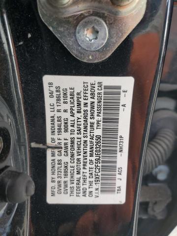 Photo 11 VIN: 19XFC2F59JE032650 - HONDA CIVIC LX 