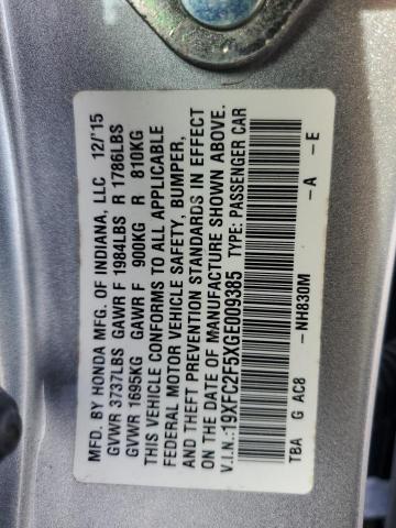 Photo 11 VIN: 19XFC2F5XGE009385 - HONDA CIVIC 