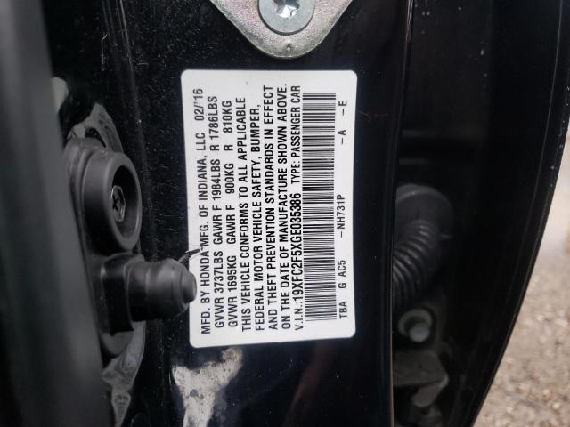 Photo 9 VIN: 19XFC2F5XGE035386 - HONDA CIVIC LX 