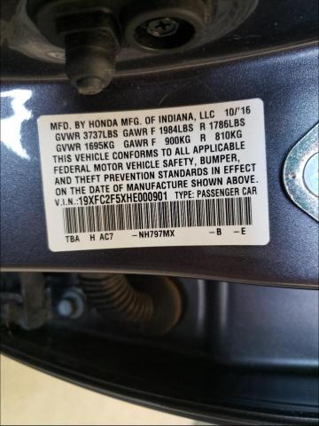 Photo 9 VIN: 19XFC2F5XHE000901 - HONDA CIVIC LX 