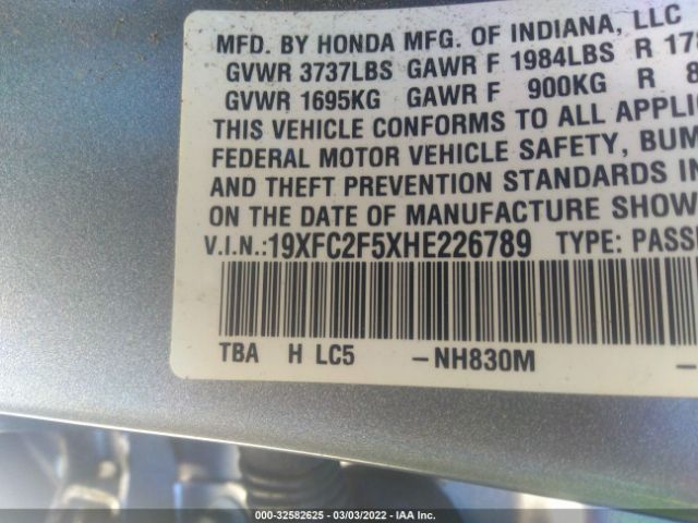 Photo 8 VIN: 19XFC2F5XHE226789 - HONDA CIVIC SEDAN 