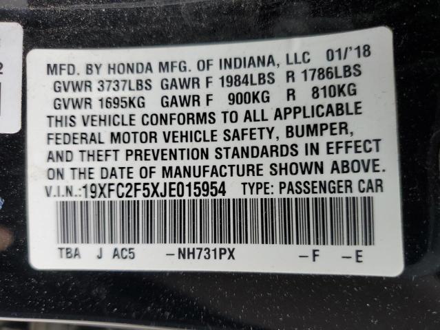 Photo 11 VIN: 19XFC2F5XJE015954 - HONDA CIVIC LX 