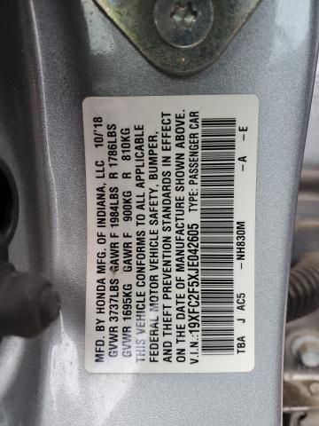 Photo 11 VIN: 19XFC2F5XJE042605 - HONDA CIVIC 