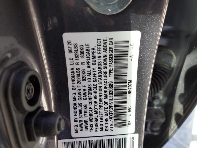 Photo 12 VIN: 19XFC2F61LE020889 - HONDA CIVIC LX 