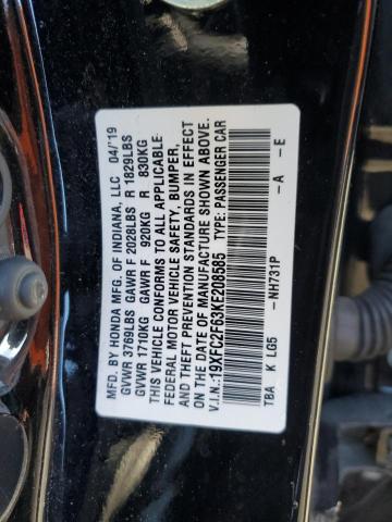 Photo 11 VIN: 19XFC2F63KE208585 - HONDA CIVIC 