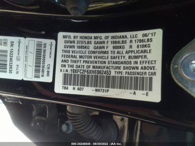 Photo 8 VIN: 19XFC2F6XHE062453 - HONDA CIVIC SEDAN 