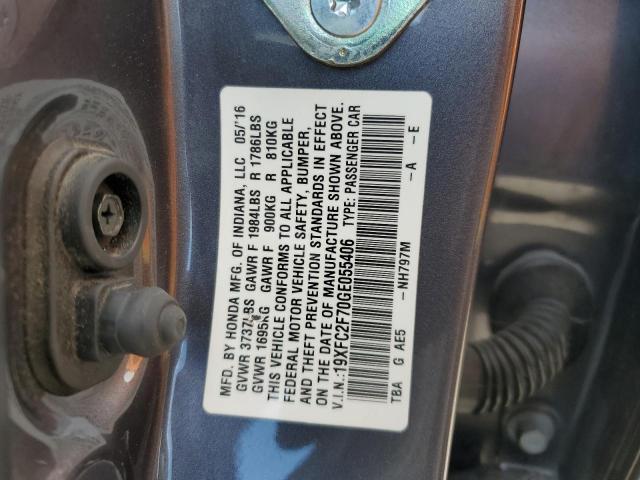 Photo 11 VIN: 19XFC2F70GE055406 - HONDA CIVIC EX 