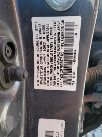 Photo 9 VIN: 19XFC2F70GE075123 - HONDA CIVIC EX 