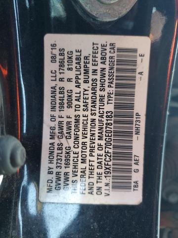 Photo 11 VIN: 19XFC2F70GE078183 - HONDA CIVIC EX 