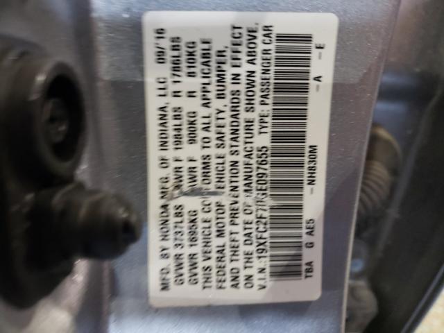 Photo 9 VIN: 19XFC2F70GE097655 - HONDA CIVIC EX 