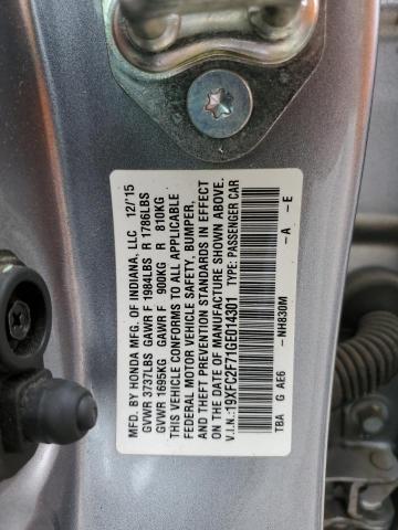 Photo 12 VIN: 19XFC2F71GE014301 - HONDA CIVIC EX 