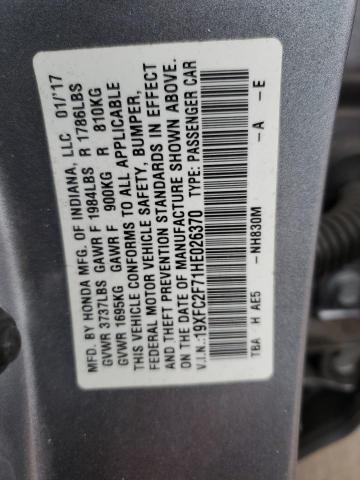 Photo 9 VIN: 19XFC2F71HE026370 - HONDA CIVIC EX 