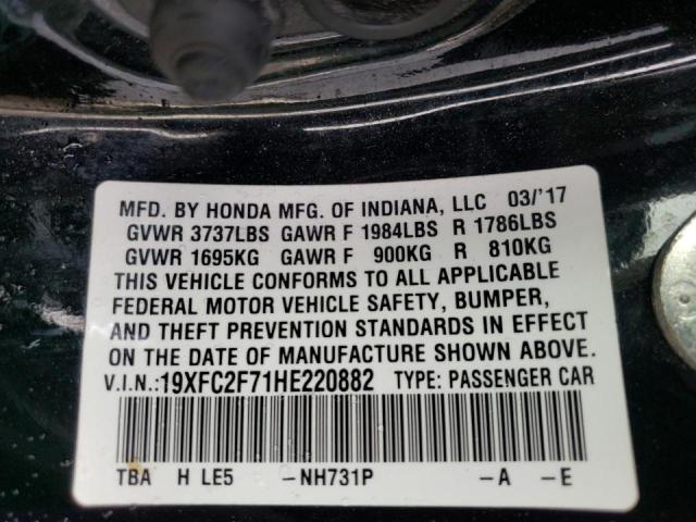 Photo 9 VIN: 19XFC2F71HE220882 - HONDA CIVIC EX 