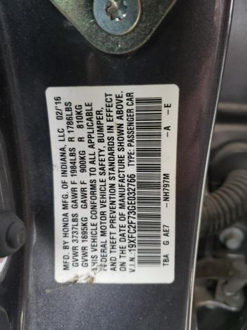 Photo 11 VIN: 19XFC2F73GE032766 - HONDA CIVIC EX 