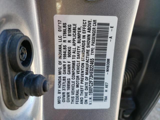 Photo 11 VIN: 19XFC2F73HE022465 - HONDA CIVIC EX 