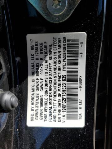 Photo 11 VIN: 19XFC2F73HE231639 - HONDA CIVIC 