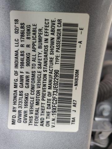 Photo 11 VIN: 19XFC2F73JE022990 - HONDA CIVIC EX 