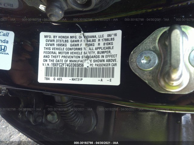 Photo 8 VIN: 19XFC2F74GE065856 - HONDA CIVIC SEDAN 