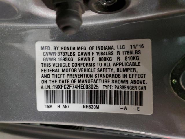 Photo 11 VIN: 19XFC2F74HE008025 - HONDA CIVIC 