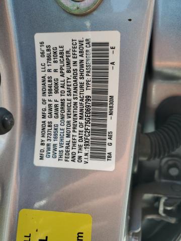 Photo 11 VIN: 19XFC2F75GE069799 - HONDA CIVIC EX 