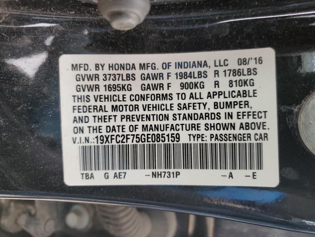 Photo 11 VIN: 19XFC2F75GE085159 - HONDA CIVIC 