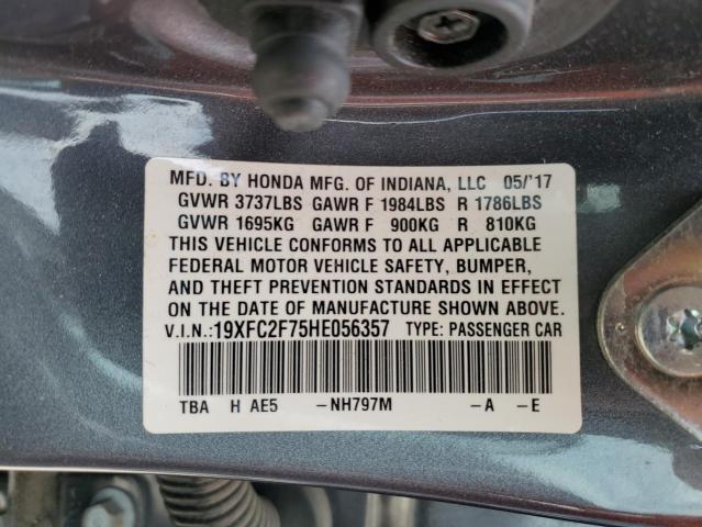 Photo 12 VIN: 19XFC2F75HE056357 - HONDA CIVIC EX 