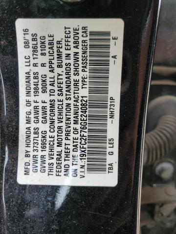 Photo 11 VIN: 19XFC2F76GE240821 - HONDA CIVIC EX 