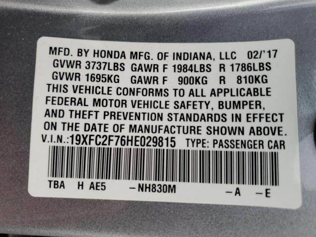 Photo 11 VIN: 19XFC2F76HE029815 - HONDA CIVIC EX 