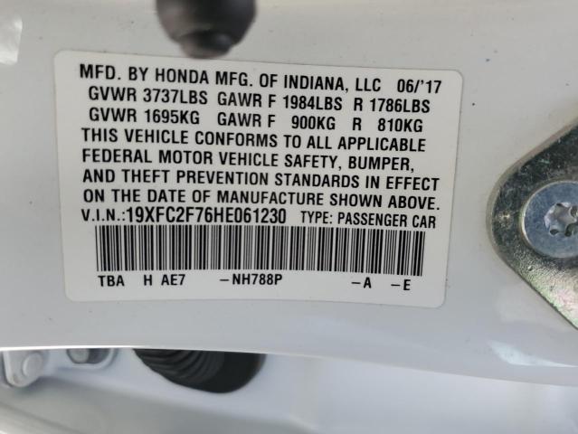 Photo 11 VIN: 19XFC2F76HE061230 - HONDA CIVIC 