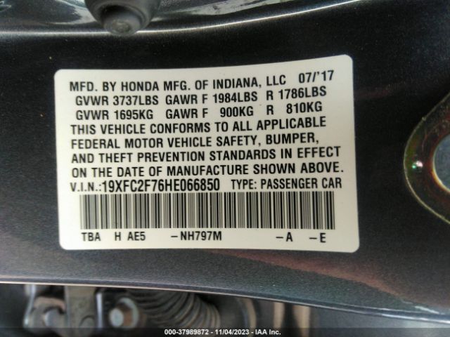 Photo 8 VIN: 19XFC2F76HE066850 - HONDA CIVIC 