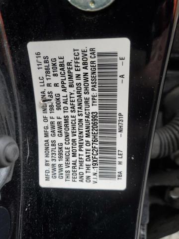 Photo 11 VIN: 19XFC2F76HE206993 - HONDA CIVIC 