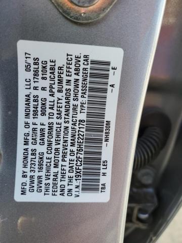 Photo 12 VIN: 19XFC2F76HE227178 - HONDA CIVIC 